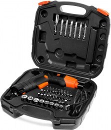 Electric screwdriver and flashlight with holster